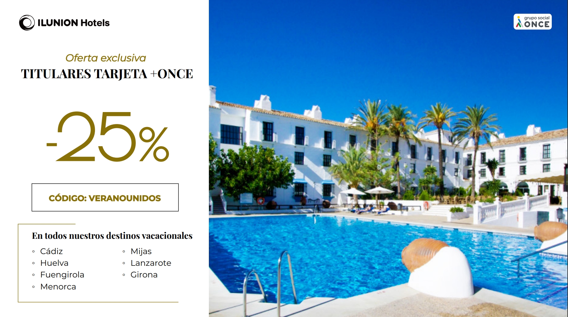 Promoción Verano Unidos en la Tarjeta +ONCE