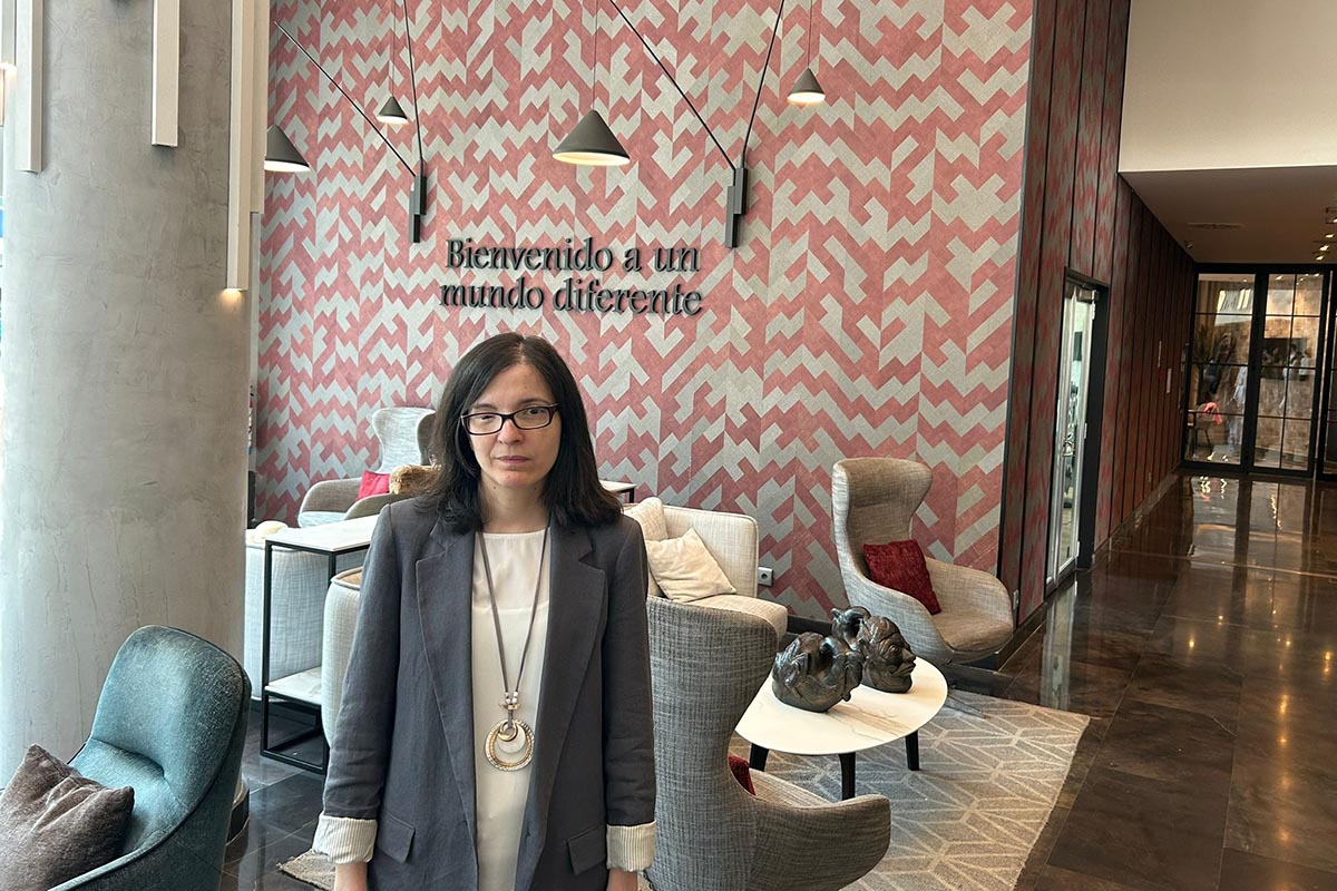 María Pulido en el hotel