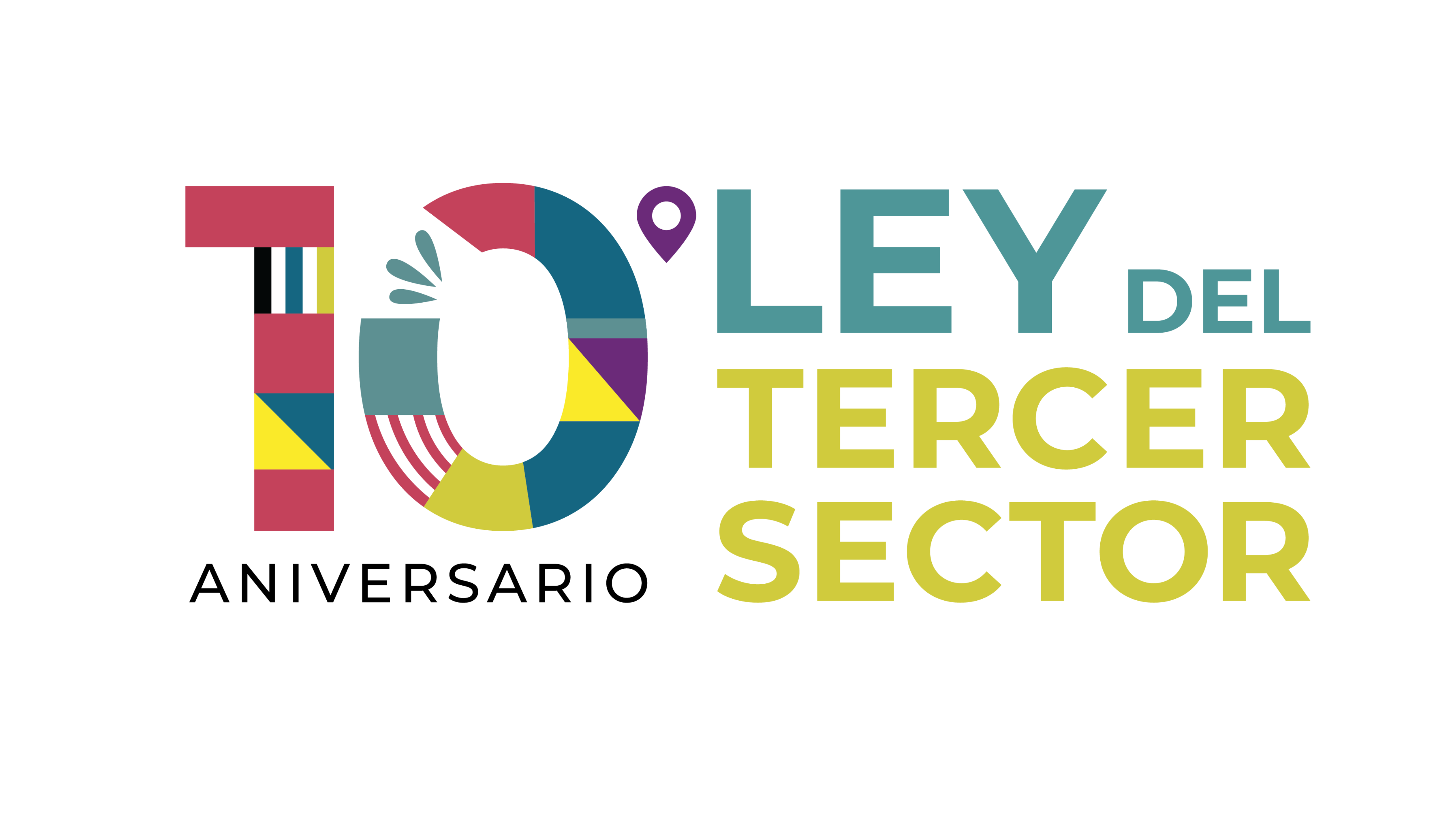 Diapositiva con el logo del 10º aniversario de la Ley del Tercer Sector 